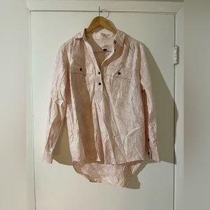 NWOT Universal Thread Women’s Button Pocket Blouse Shirt Blush Pink Size S